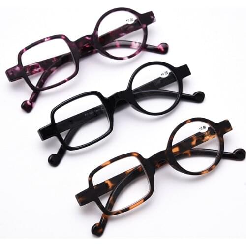 Retro Round Square Reading Glasses Women Men Presbyopia Glasses Readers Hyperopia Eyeglasses leopard/black