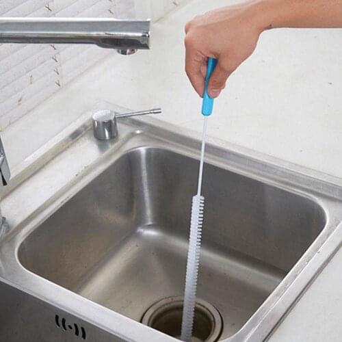 Pipe Cleaning Brush Dredge Tool Bendable Sink Tub Toilet Practical For Home Kitchen вантус для чистки труб afvoer 청소기 걸이
