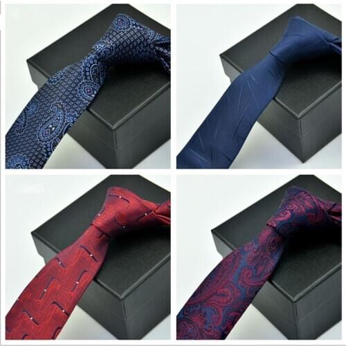 SHENNAIWEI 6cm men tie jacquard Striped necktie gifts