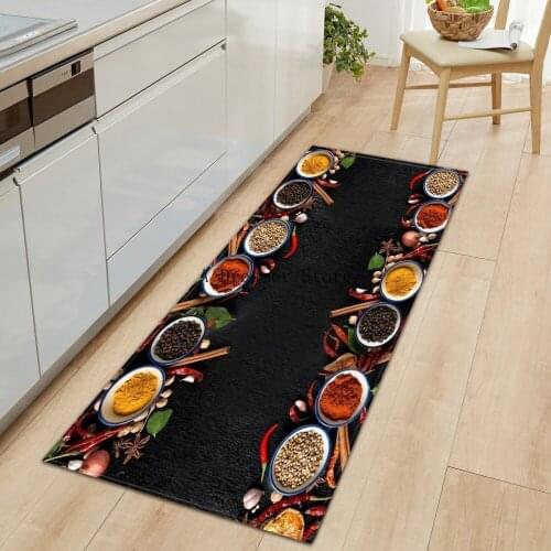 Modern Entrance Doormat Cartoon 3D Printed Food Kitchen Mat Living Room Bathroom Washable Rug Mats Bedroom Bedside Area Rugs