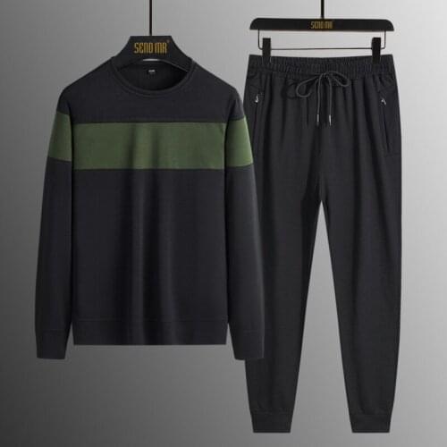 Autumn Men Sporting Suit Loose Sweatshirt+sweatpant Male Jogger Running Exercise Workout Gym Casual Set Sports Wear Tracksuit