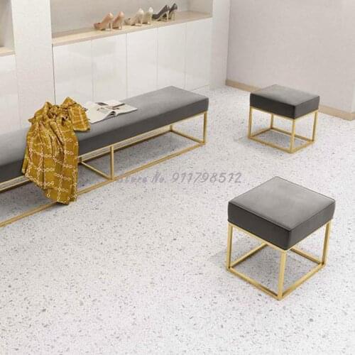 Clothing store changing shoes stool fitting room simple nordic light luxury rest stool shoe store dressing room trying shoe stoo