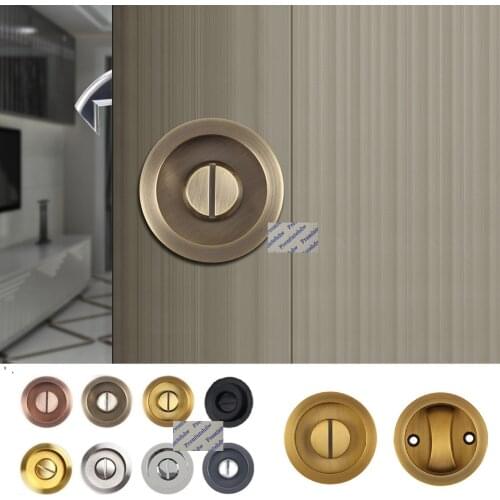 Keyless Bed Bathroom Door Mortise Lock Flush Recessed Finger Pull Thumbturn Square Round Pocket Sliding Door Hooking Bolt