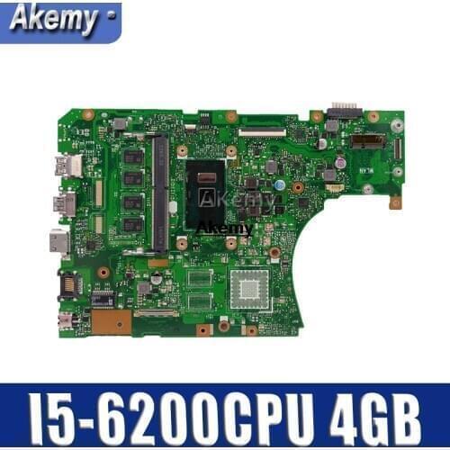 X556UA/X556UJ I5-6200CPU With 4GB DDR3L memory mainboard REV2.0 For Asus X556UA X556UJ X556UV X556U laptop motherboard Tested