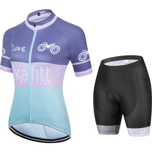 Kafitt Womens Cycling Clothing Professional Coat Racing Shirt Team Jersey Bicycle Short Cleeve Tight Suit Uniformes Clinicos GG