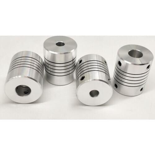 10pcs/lot 6.35*10mm Flexible Shaft Coupler 6.35mm x10mm Flexible Coupling 6.35 to 10mm Coupler D25 L30 6.35x10mm cnc parts