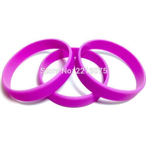 100pcs Purple silicone wristband rubber bracelets free shipping