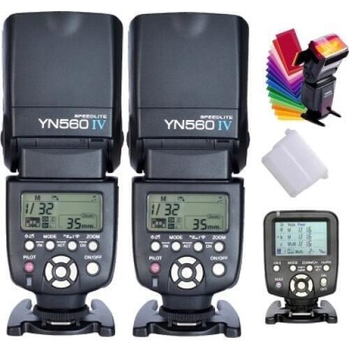 2pc Yongnuo YN560IV 560IV Speedlite Speedlight + YN560-TX Wireless Flash Controller for Canon DSLR Cameras 5D 60D 6D 7D 60D 5D3