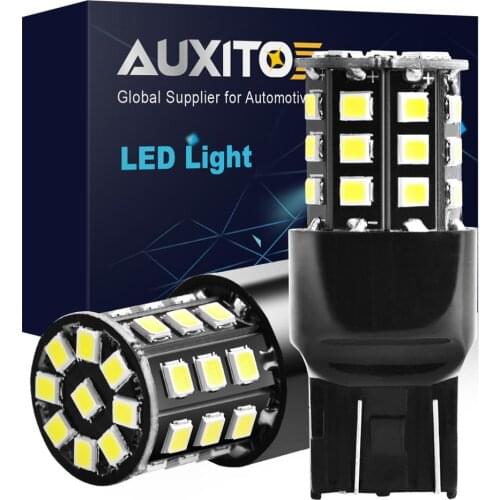 2Pcs T20 7443 LED W21W W21/5W WY21W 7440 LED Bulb Auto Lights Car Turn Signal Lamp Backup Reverse Light White 1000Lm 2835 SMD