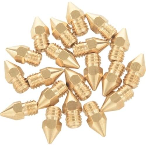 20 PCS 3D Printer Nozzle 0.4mm MK8 Extruder Head for Creality Cr10