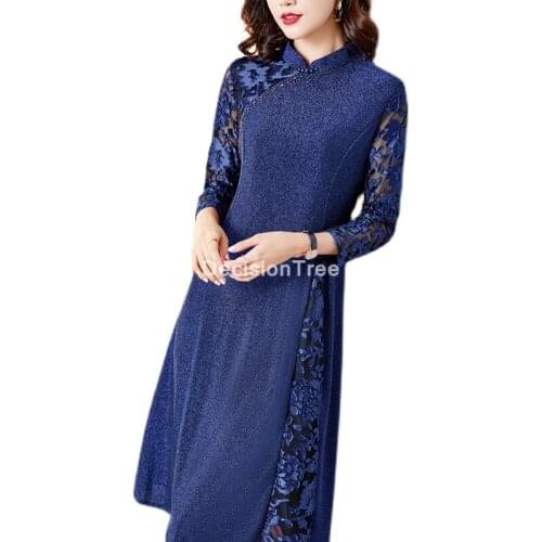 2021 chinese dress sexy cheongsam sexy qipao cheongsam dress hollow out perspective satin dress nightclub elegant party dress