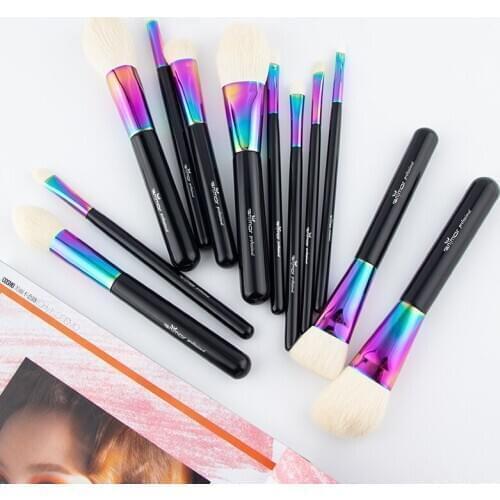 Anmor Makeup Brushes Set Goat Hair Facial Make Up Brush Professional Cosmetic Tools Maquillaje Foundation Brush for Make Up