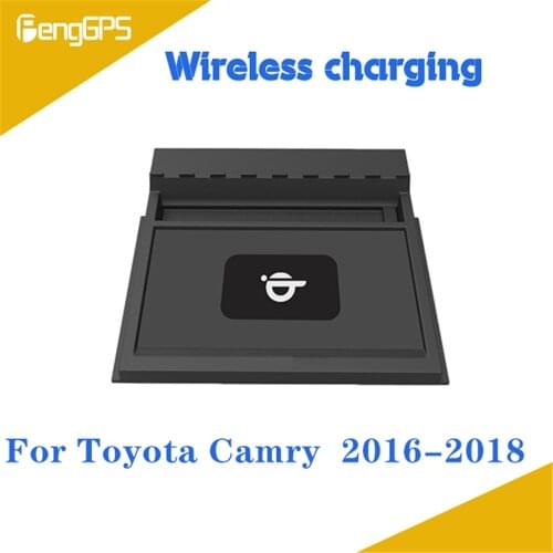 Quick Wireless Charger For Toyota Camry 2016 2017 2018 QI Fast Mobile Phone 10W Hidden Car Dashboard Holder Charging Pad