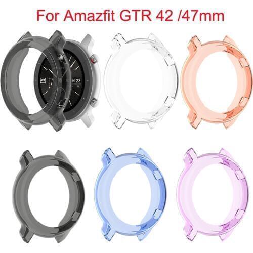 TPU Watch Case For xiaomi huami amazfit gtr 42 47 Cover Smart Bracelet Protective Frame Shell Replacement Shockproof Clear Cases