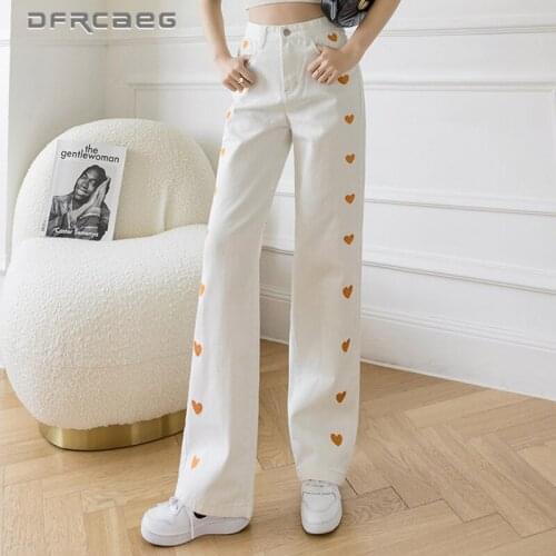 DFRCAEG Women's Jeans With Embroidery