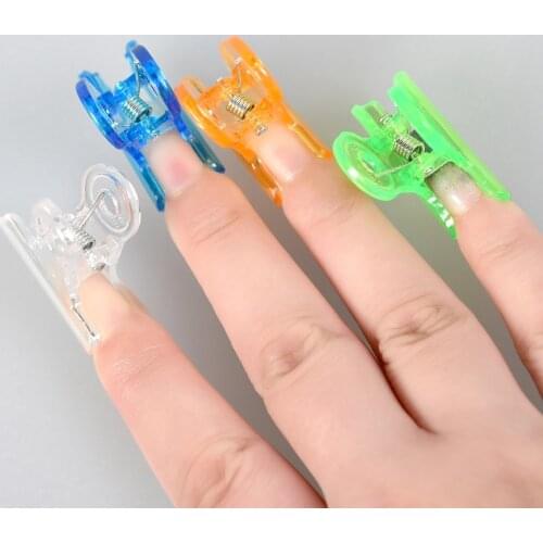 KADS Nail Form Multi Function C Curve Pinching Clips Clamp 4 Colors Acrylic Nails Pinchers Professional Nail Extension Tool