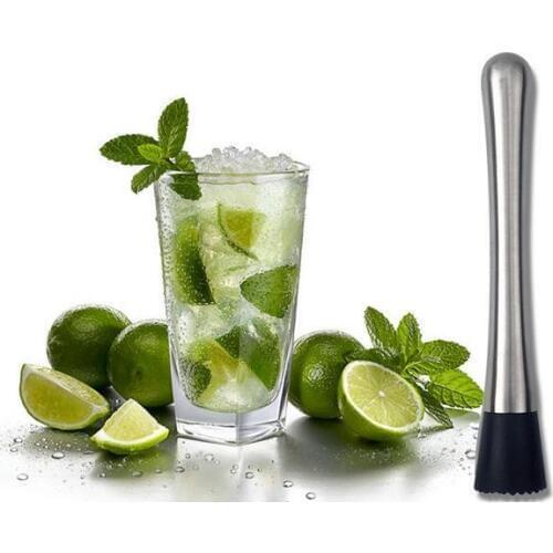Cocktail Muddler Stainless Steel Bar Mixer Barware Mojito Cocktail DIY Drink Fruit Muddler Crushed Ice Barware Bar Tool