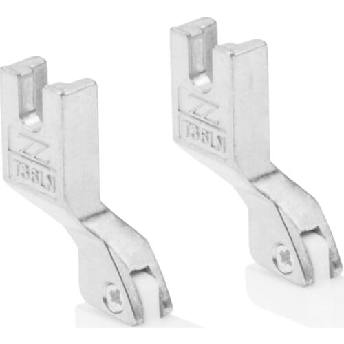 2Pcs Sewing Machine Foot/Feet T36N and T36LN Zipper Presser foot Metal+Plastic lockstitch Sets Hicello High quality