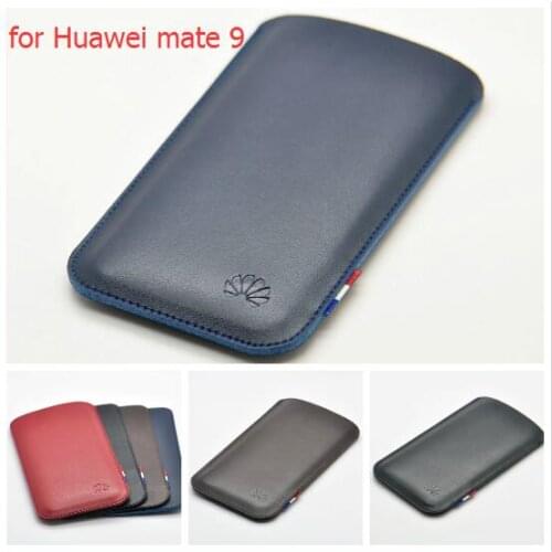 Hot selling ultra-thin super slim sleeve pouch cover, vintage microfiber Phone bag case For Huawei mate 9