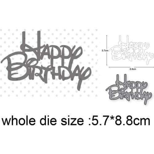 Craft dies metal cutting dies cut die Letter Happy Birthday Balloon Scrapbooking dies card knife mould blade punch stencils dies