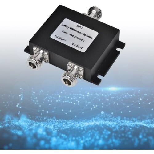 Microstrip Power Splitter 2-Way N Female 698-2700MHZ Power Divider for Signal Booster/Repeater/Walkie Talkie