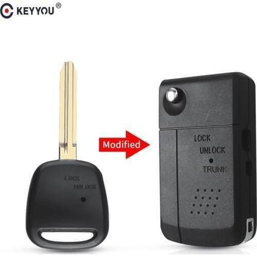 KEYYOU Modified Remote Key Shell TOY43 Blade Side For Toyota Corolla Celica Carina Previous Estimate Harrier 2 Side Button