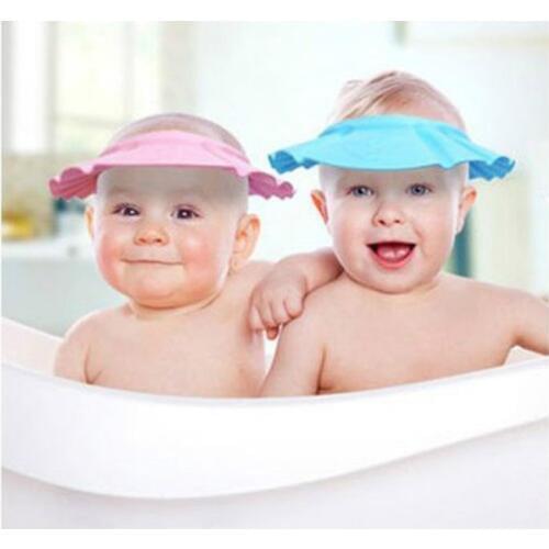 Soft Baby childens goods Shampoo Bath Shower Cap Shampooing Kids Head Shower Hat Child Bathing Cap Bath Visor Adjustable topi