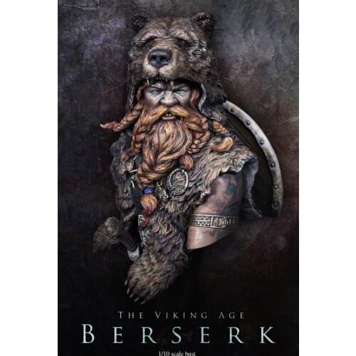 Unpainted Kit 1/10 Resin Bust Berserker bust figure Historical Figure Resin Kit