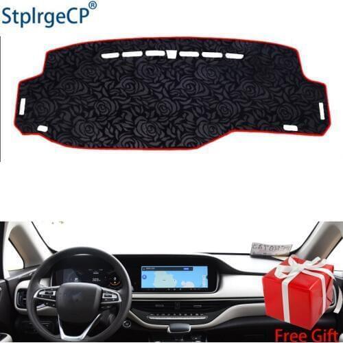 Rose Pattern Non-slip Car Dashboard Cover Dash Mat Pad DashMat ANti-UV Car Sticker for GAC Trumpchi GM6 2019 Car Styling
