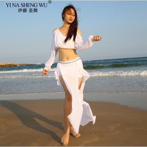 New Lady Belly Dance Costume Practice Belly Dance Sets Wear Mesh Skirt Oriental Dance Belly Dance Top&skirt Dancing Dress Suit