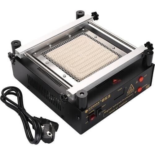 BGA Bottom Heating Temperature Control Rework Station Gordak 853 IR Preheater Station Lead Free Infrared Preheating Station