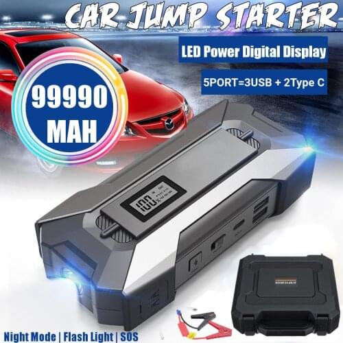 800A Car Jump Starter Power Bank Portable Car Battery Booster Charger 12V Starting Device Diesel Car Starter A11 Display Screen