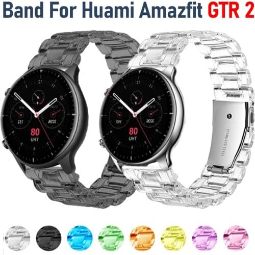 20mm 22mm Colour Transparent Wrist Strap for Huami Amazfit GTR 2 Watch Band for Amazfit 2e Watch Sports Watchband Bracelet Bands