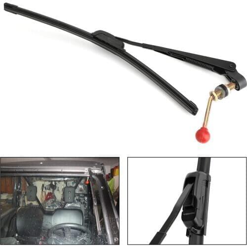 Artudatech UTV Manual Hand Operated Rubber Blade Windshield Wiper for Polaris For Kawasaki MULE TERYX