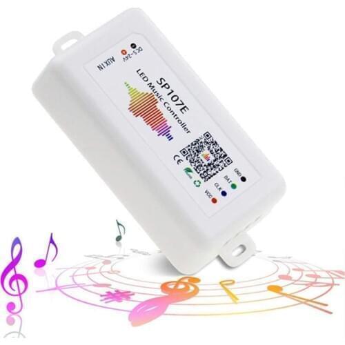 SP107E DC5V-24V LED Light Controller With Wireless RGB SPI Full Color Music Control By Phone APP For 2812 2811 1903