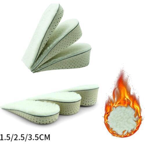 1 Pair Shoe Insoles Breathable Half Insole Heighten Heel Insert Sports Shoes Pad Cushion Unisex 1.5-3.5cm Height Increase Insole