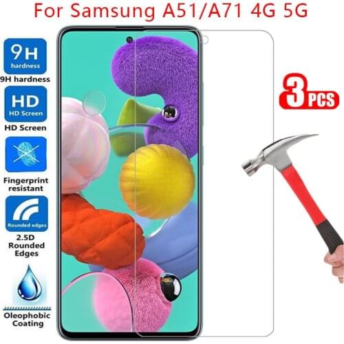 Protective tempered glass for samsung a51 a71 5g screen protector on galaxy a 51 71 51a 71a safety film samsun galaxi samsunga51