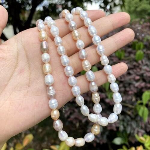 46cm Natural White Freshwater Pearl Necklace Fashion Vintage Charm Choker Necklace Jewelry For Women Gift Party Minimalist Chain