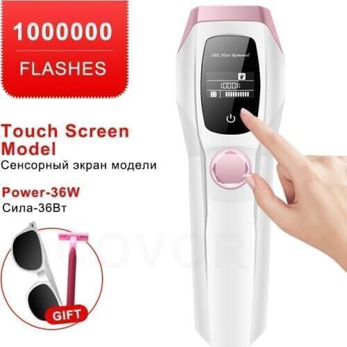 1000000 Flashes New Laser Epilator Quartz tube Touch Screen 10 Levels IPL Photoepilator Hair Removal Epilator depiladora