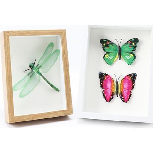 12x16 3D Hollow Photo Frame Specimen Wood Frame store content box butterfly Dragonfly Dry Flower Home Decoration Gift