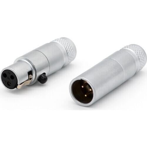 2pcs mps mini xlr Little bee-W/M copper gold-plated small three-pin balanced plug Suitable for AKG 240 earphone balanced plug