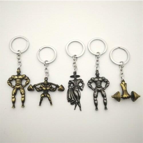 2018 New Fashion jewelry sports keychains fitness keychain men and women fashion Pendant keyring jewelry car key Accessories