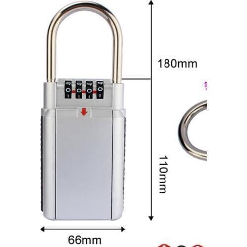 2019 Free Shipping Outdoor Storage Boxes Safe Key Box With 4 Digit Wall Mounted Combination Password Keys Hook Organization