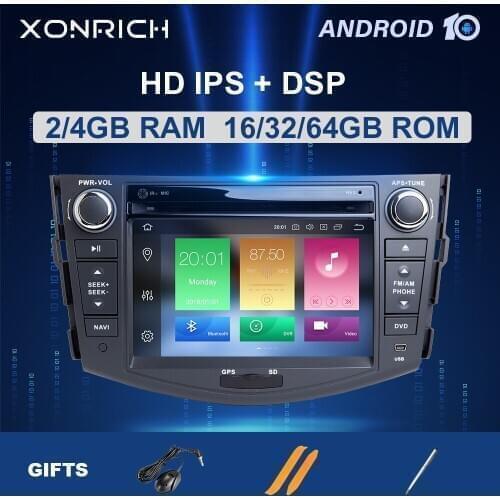 4GB 2din Android 10 Car Radio DVD Player For Toyota RAV4 Rav 4 2006 2007 2008 2009 2010 2011 2012 Multimedia GPS Navigation DSP
