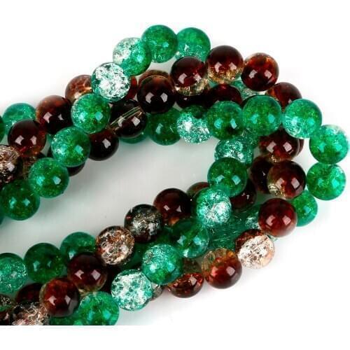 Round Glass Beads 4 6 8 10mm Mix 10colors 40-100pcs Loose Beads for Women Jewelry Making DIY Bracelet Findings