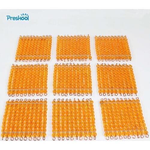 Montessori Kids Toy Baby 9 Pcs 100 Beads Preschool Brinquedos Juguets