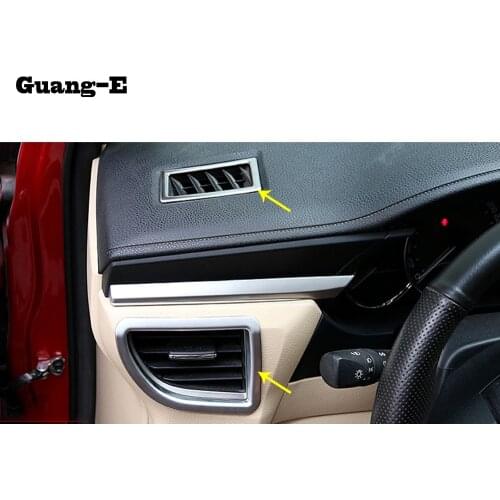Car garnish cover trim ABS chrome front condition Air conditioning Outlet Vent 4pcs For Toyota Corolla Altis 2014 2015 2016
