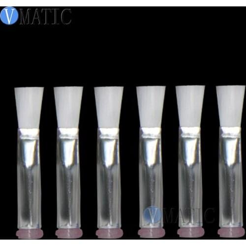 Free Shipping 20G Flat Mouth 6mm Needle Brush Screw Thread Needles EFD Soft Glue Dispensing Needle Brush