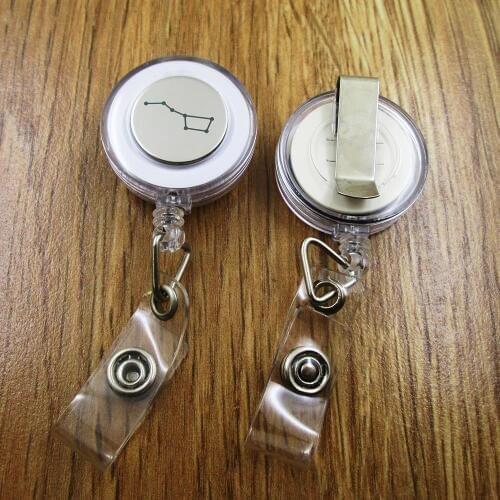 Big Dipper ID Badge Reel for Docter Nurse Teacher Student retractable recoil id badge holder work fun