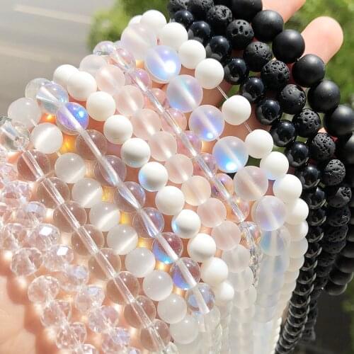 Black Onyx Agates Round Beads For Jewelry Making DIY Necklace Bracelet 15'' 4 6 8 10 12MM